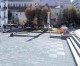 Piazza Abbro sfregiata dai vandali
